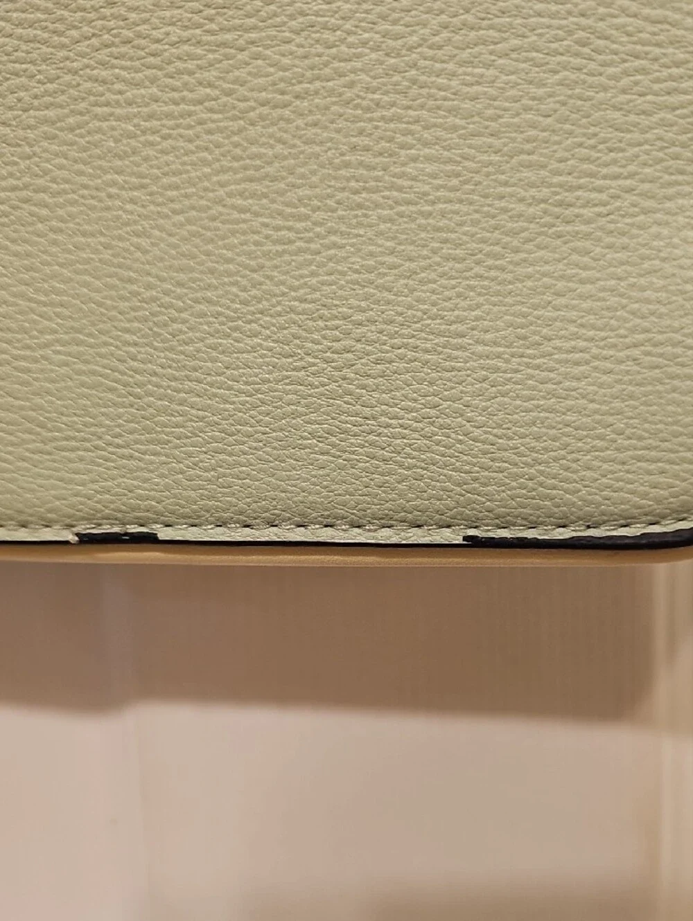Unbranded Women's Two-Tone Crossbody Bag in Sage Green and Cream